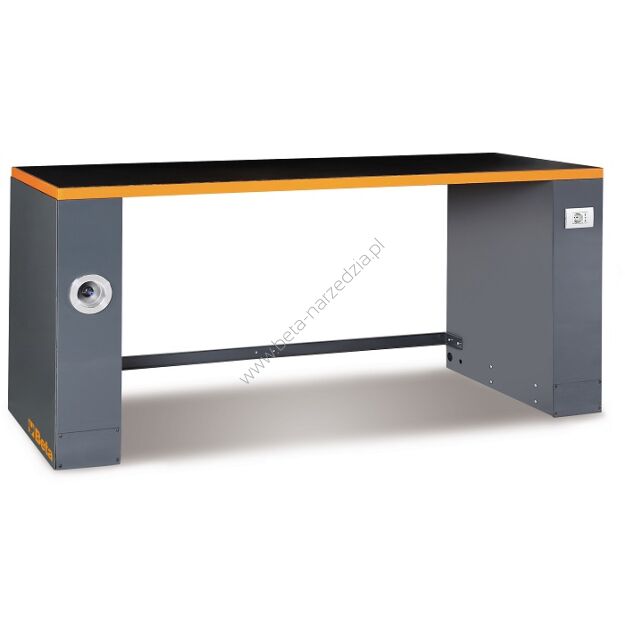 Stół warsztatowy metalowy z dodatkowym wyposażeniem, system RSC55 BETA C55PRO-BO/2